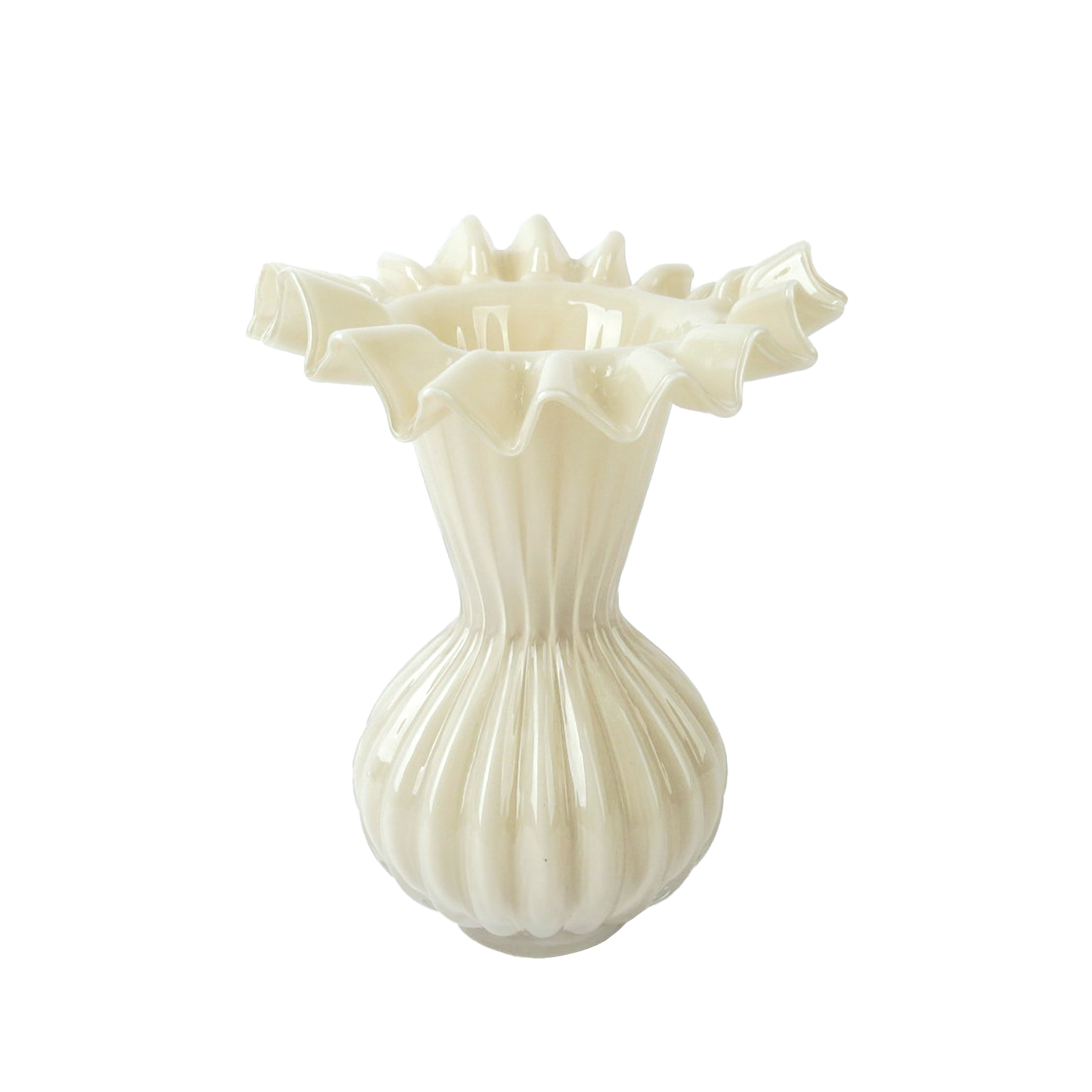 Vase Froufrou beige mm D13,5 H19cm