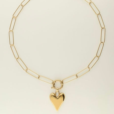 Collier chaîne grand pendentif coeur - My Jewellery