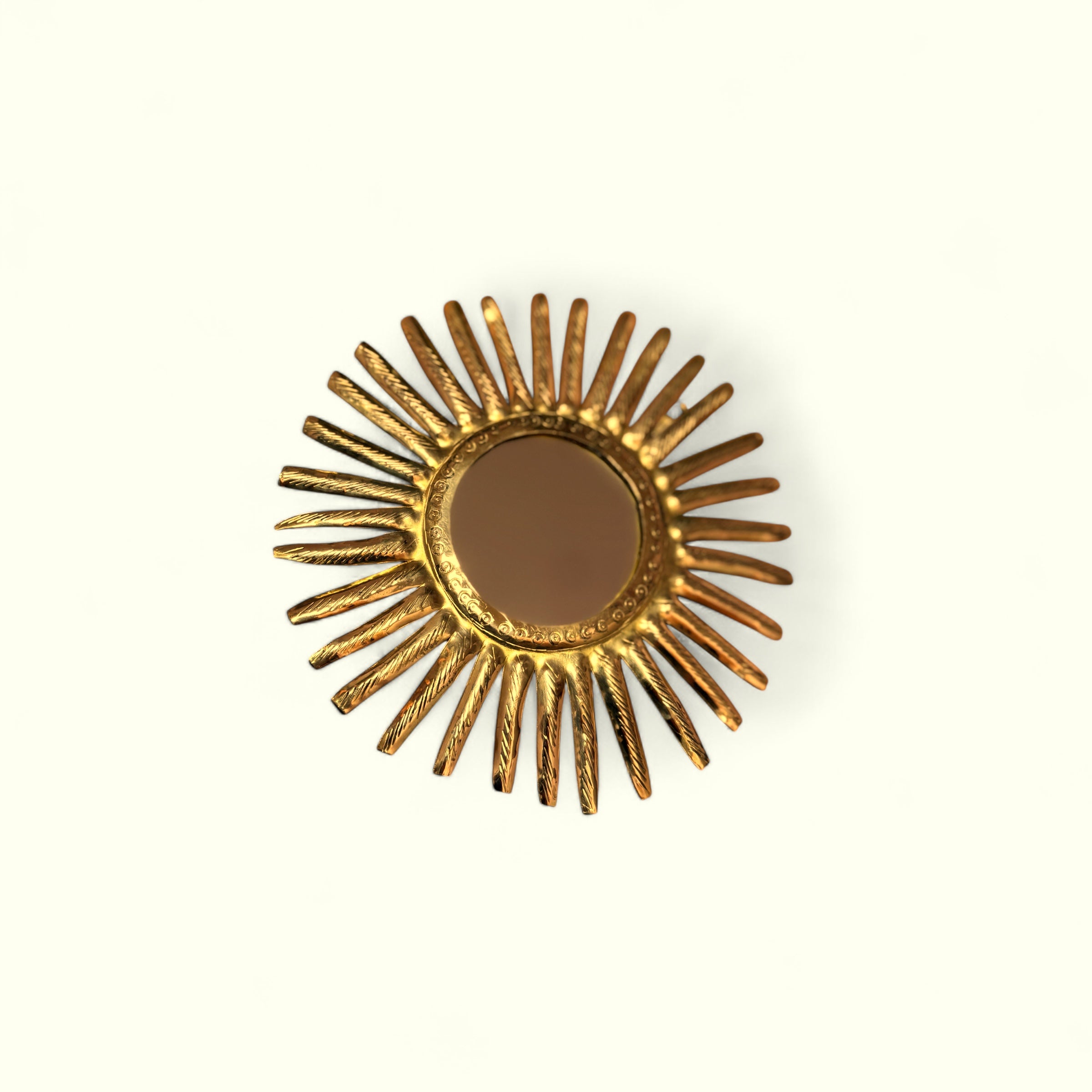 Soleil en laiton avec miroir - SULLY