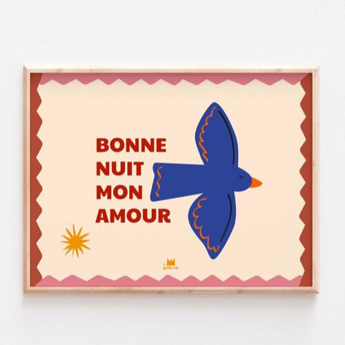 Affiche - Bonne nuit mon amour (30 x 40 cm)