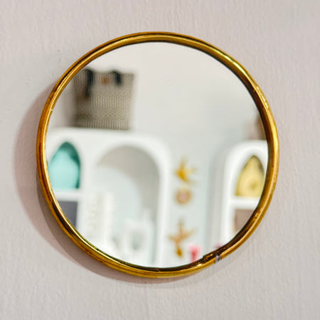 Petit Miroir bord fin en laiton - MOMO