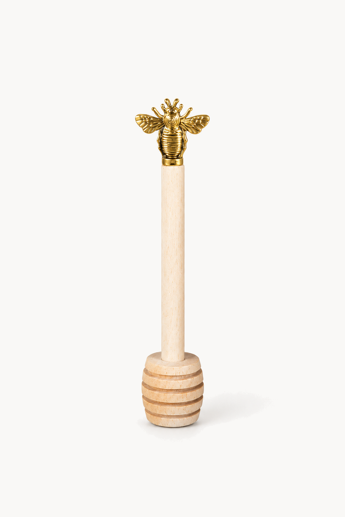 Cuillère à miel dorée abeille