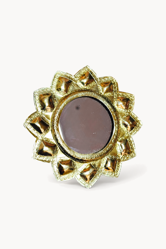 Brass snowflake with mirror - FLOKKA