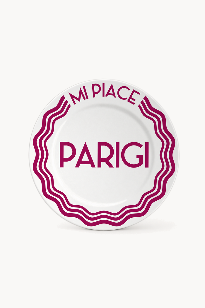PARIJS - Porseleinen bord met opschrift