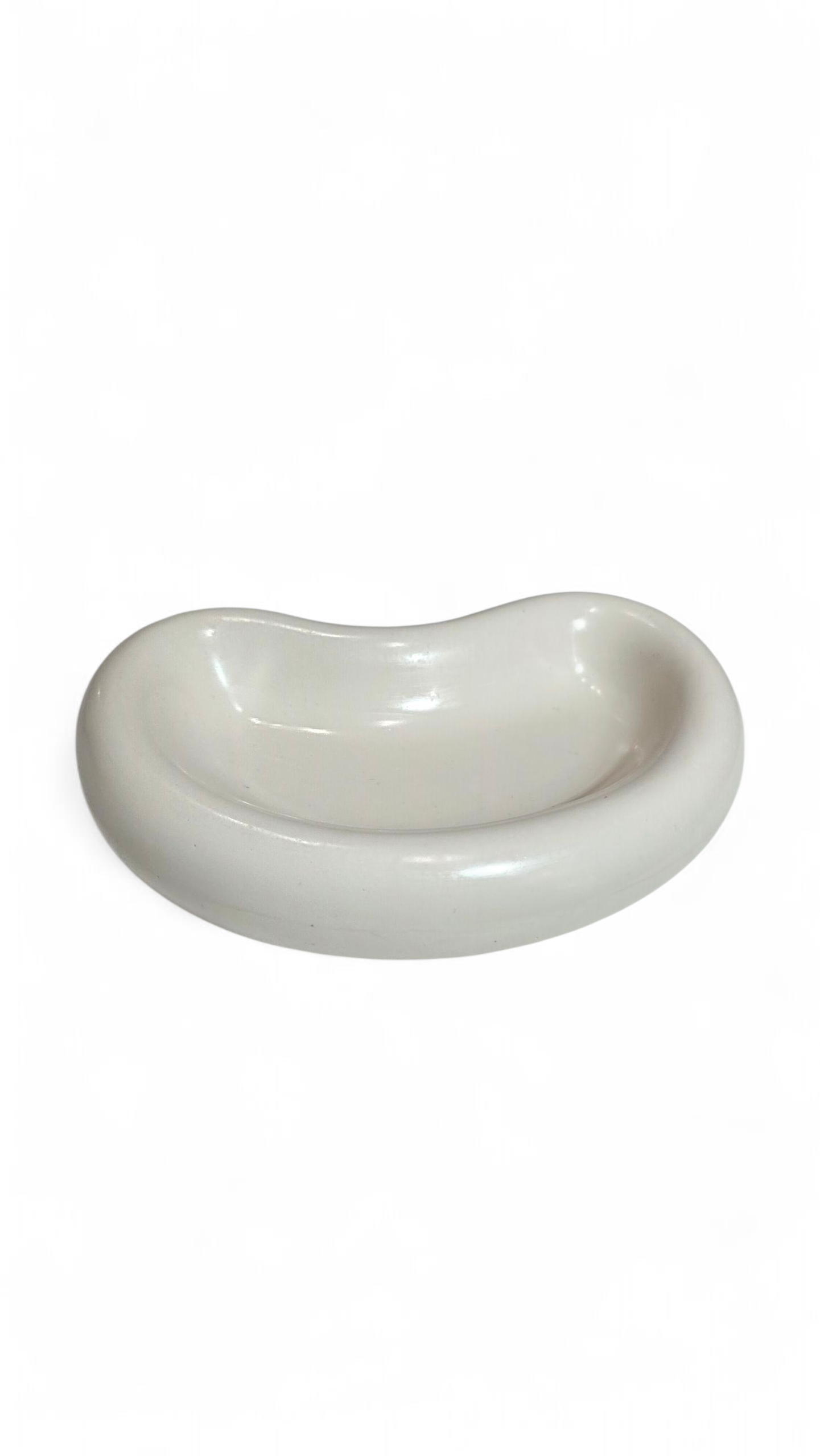 Plateau organique en jesmonite – Blanc craie