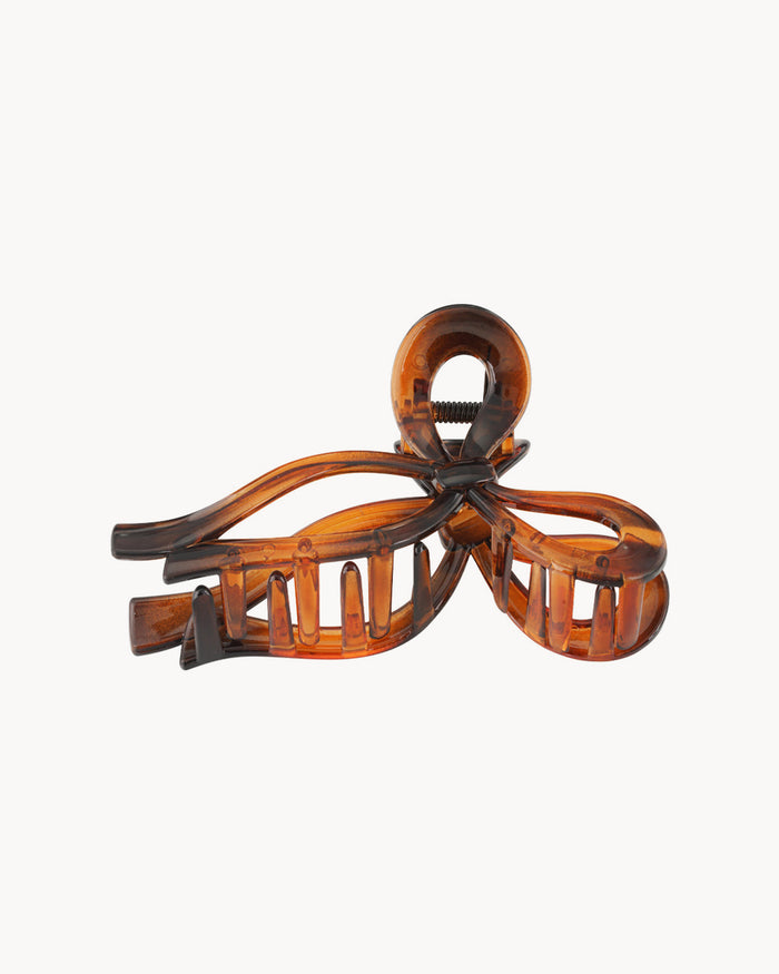 Bow-shaped claw hair clip