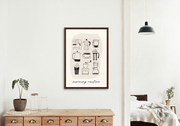 Affiche Morning routine" - BACI ARTE