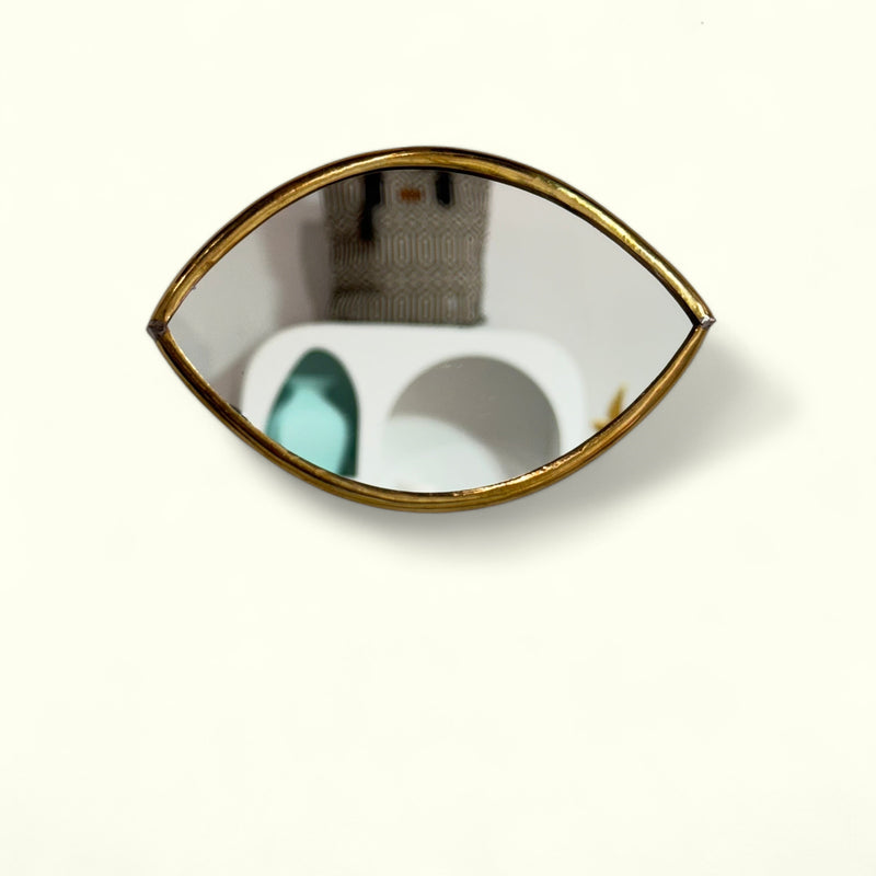Petit Miroir bord fin en laiton MOMO
