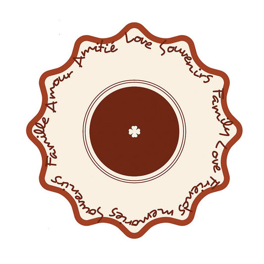 Set de table rond rigide écriture D35cm