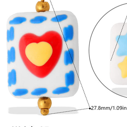 Ceramic heart charm 