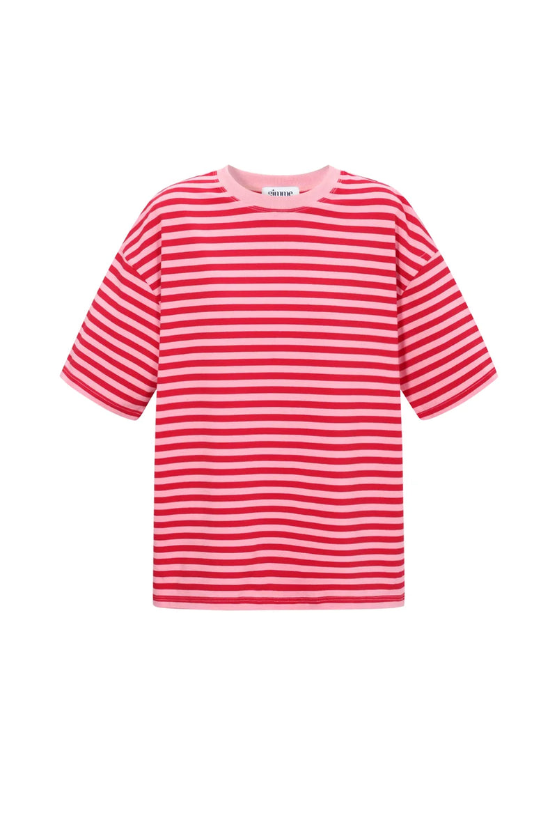 Le t-shirt rayé rose