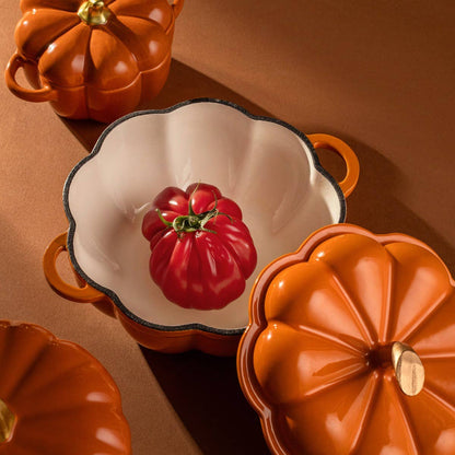 PRECOMMANDE - Cocotte en fonte en forme de citrouille 1,5 l