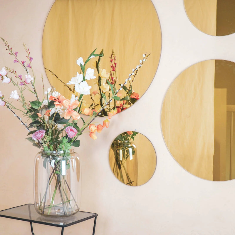 Iriserende spiegel Gouden glas