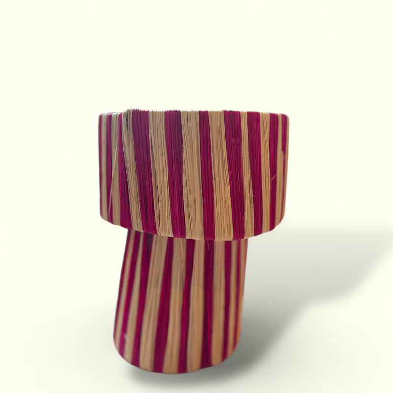 Lampe Raphia Fuchsia