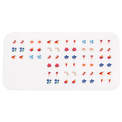 Boucles d'oreilles autocollantes (30 paires) - Fées dans le jardin