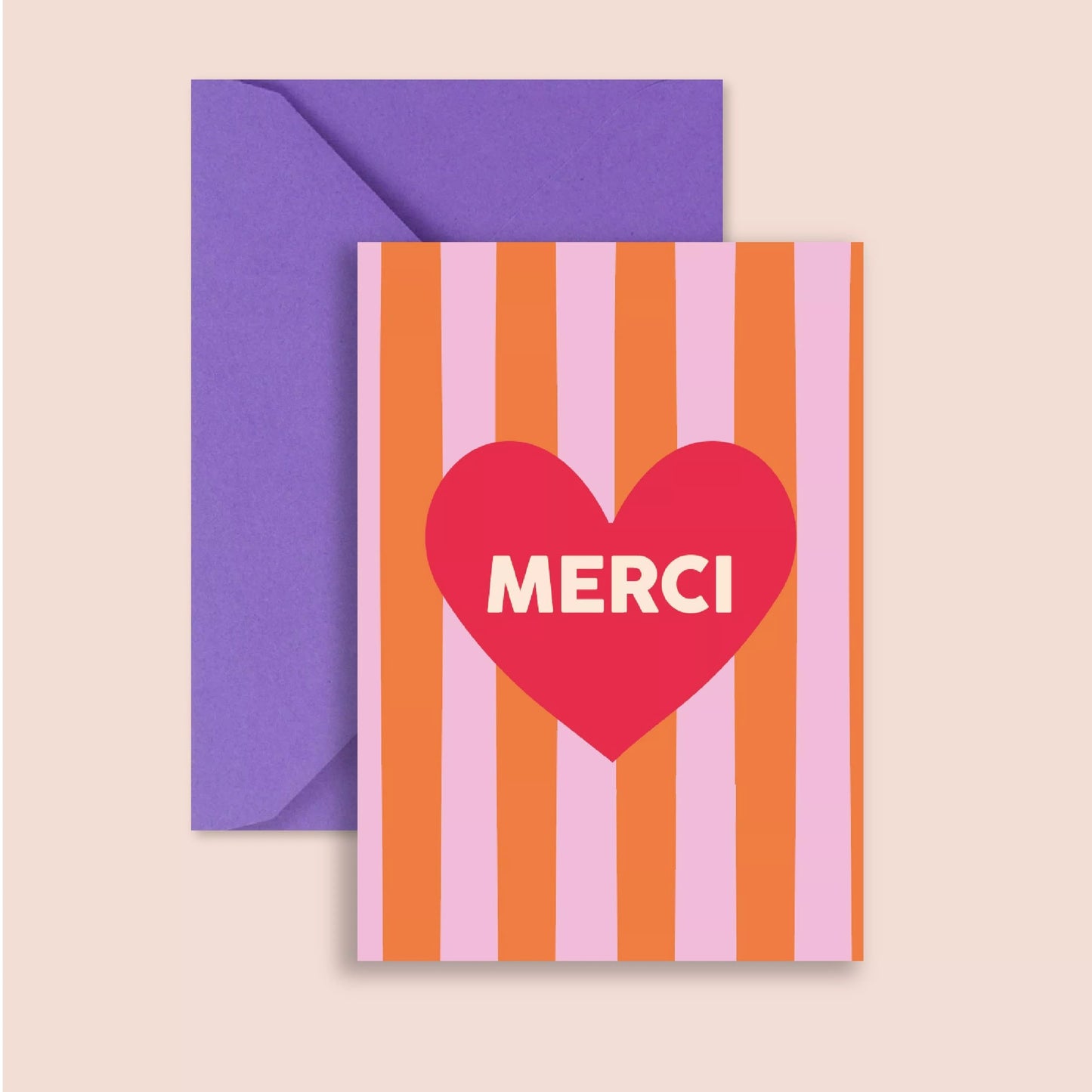 Carte "Merci" : Merci (avec enveloppe)