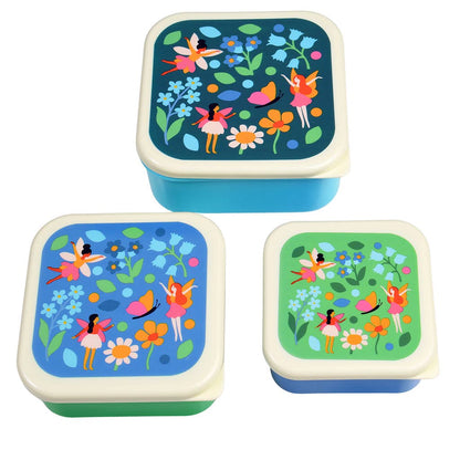 Boîtes à goûter (ensemble de 3) - Fées dans le jardin