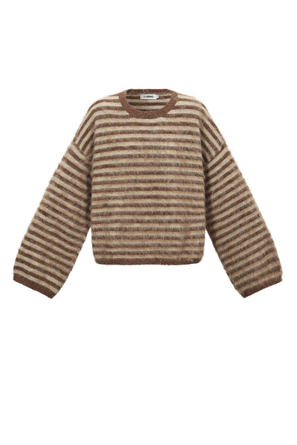 Pull rayé en maille