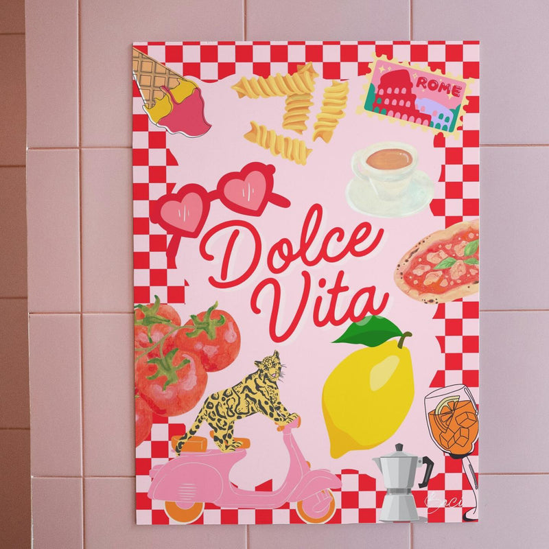 Affiche "Dolce Vita" BACI ARTE