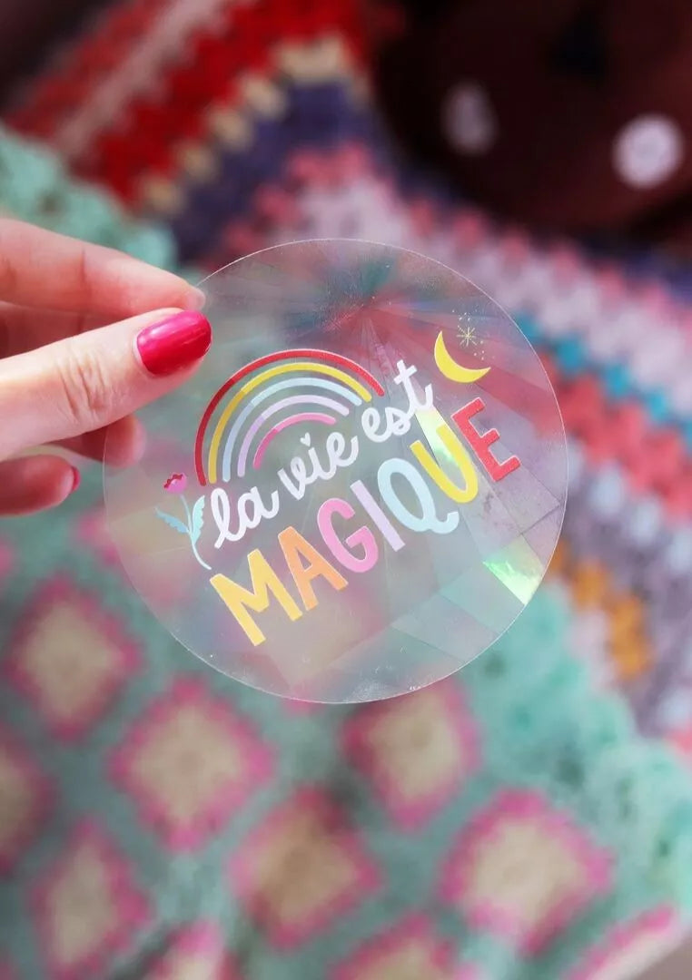 Suncatcher "La Vie est Magique" créateur d'arc en ciel