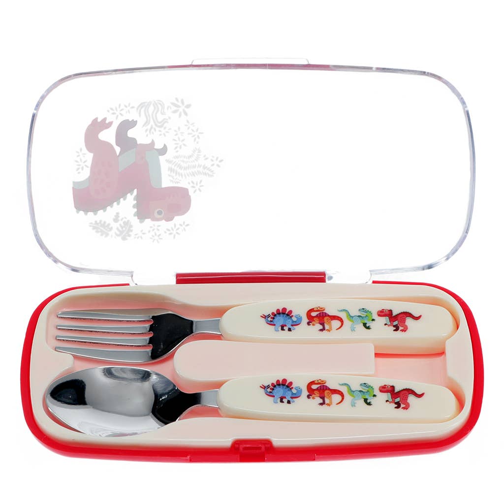 Couverts pour enfants avec étui, motif dinosaures colorés – Set de couverts pour enfants - Baby Dinos, photo 3