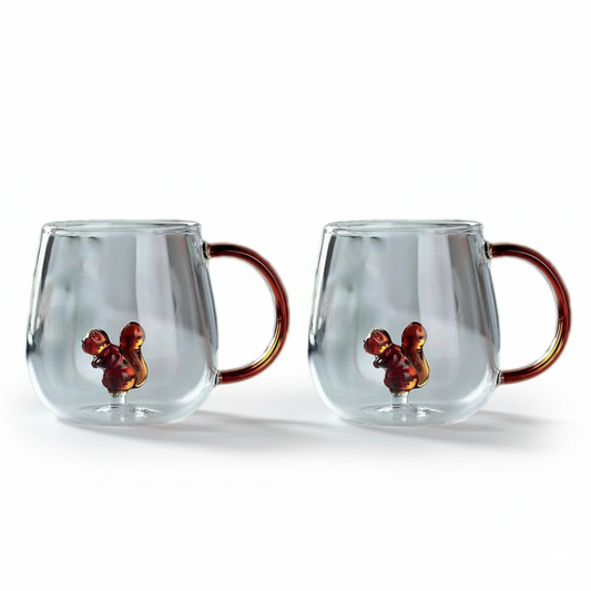Tasses à thé écureuil lot de 2