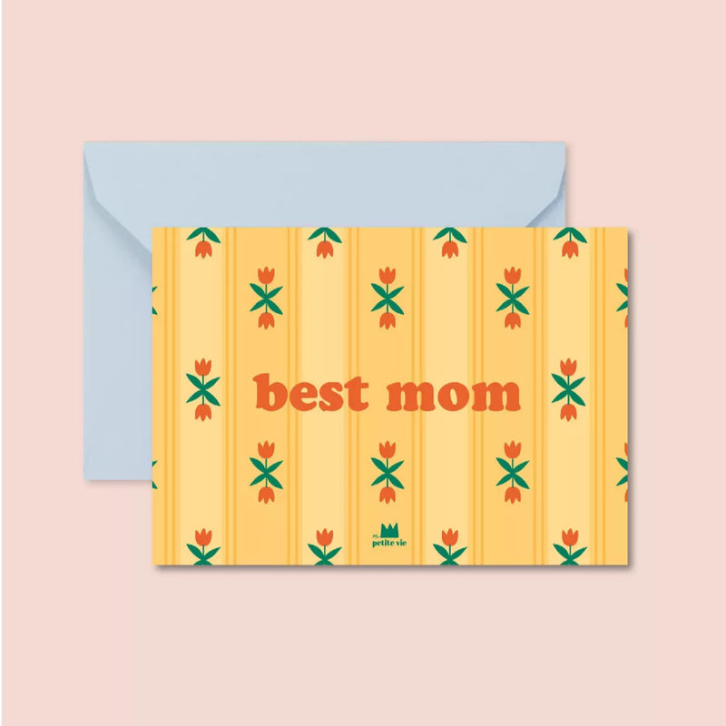 Carte "Fête des mères" Best mom (avec enveloppe)