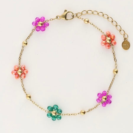 Bracelet à pois et fleurs colorées - My Jewellery