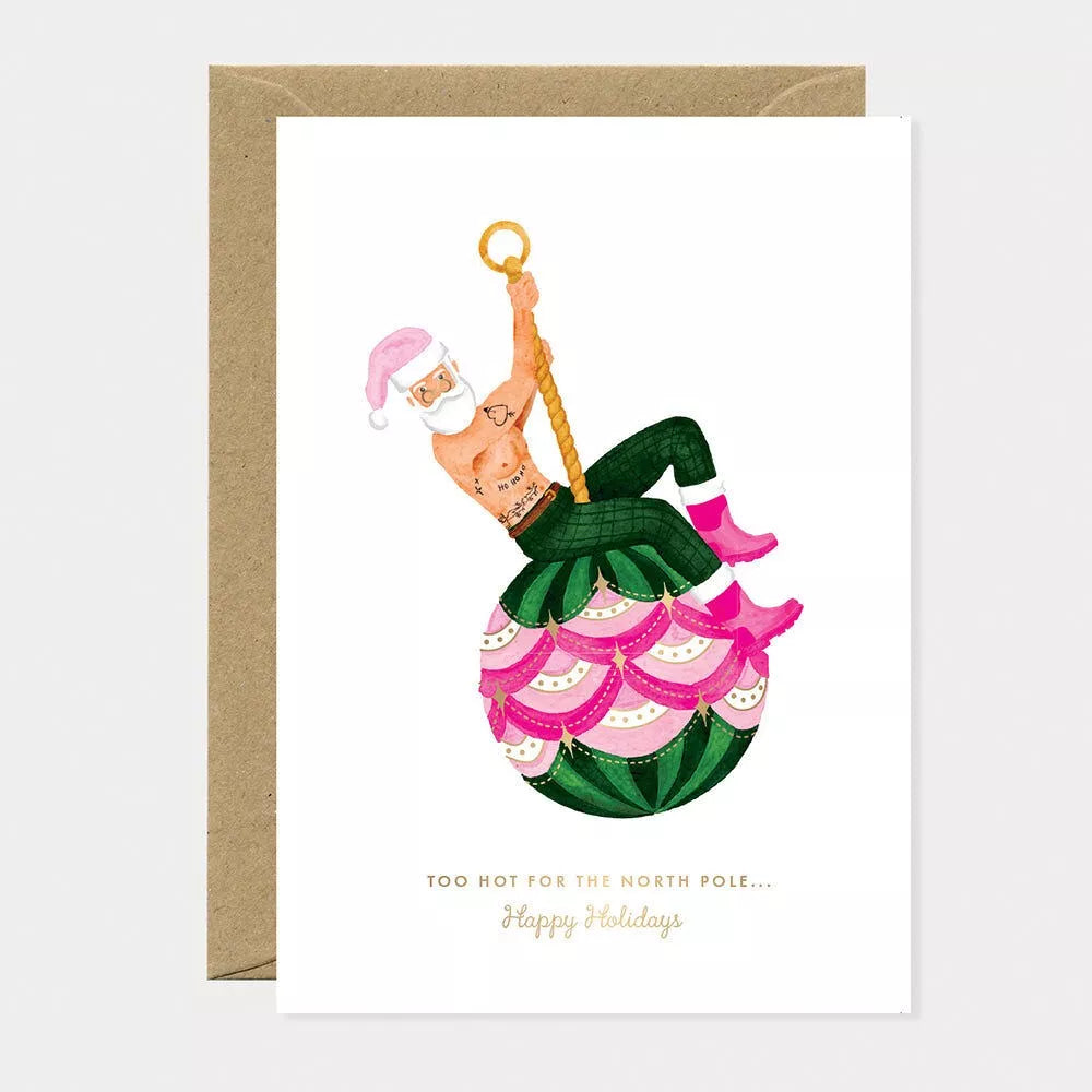 Père Noël chaud - Carte de vœux