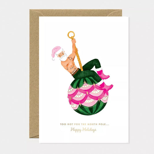 Père Noël chaud - Carte de vœux