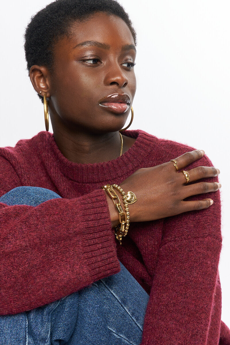 Bracelet de perles fantaisie Bold avec cœur « love »
