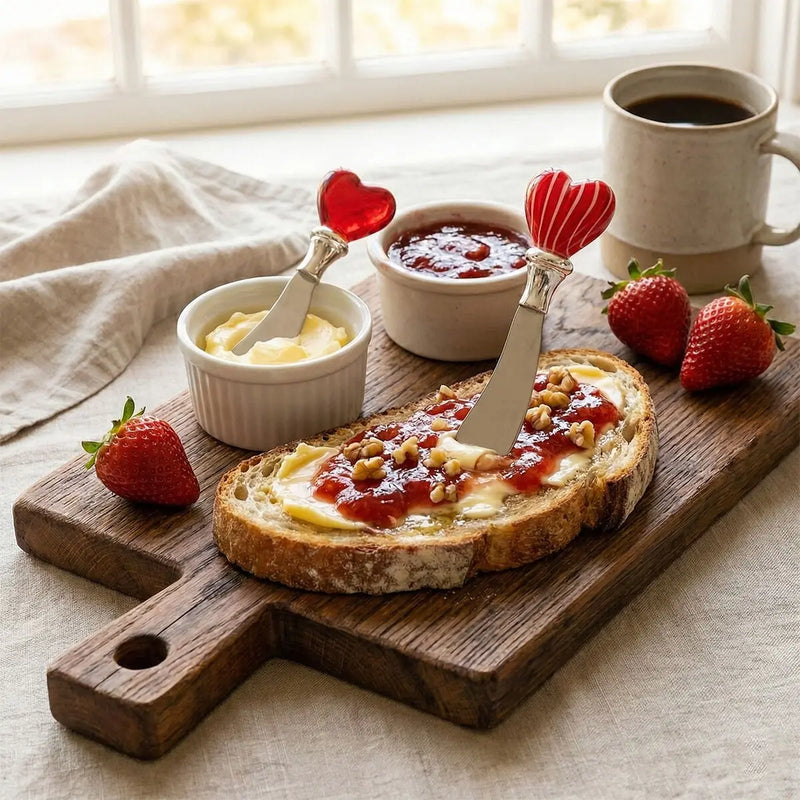 Tartineurs design coeur rouge lot de 2