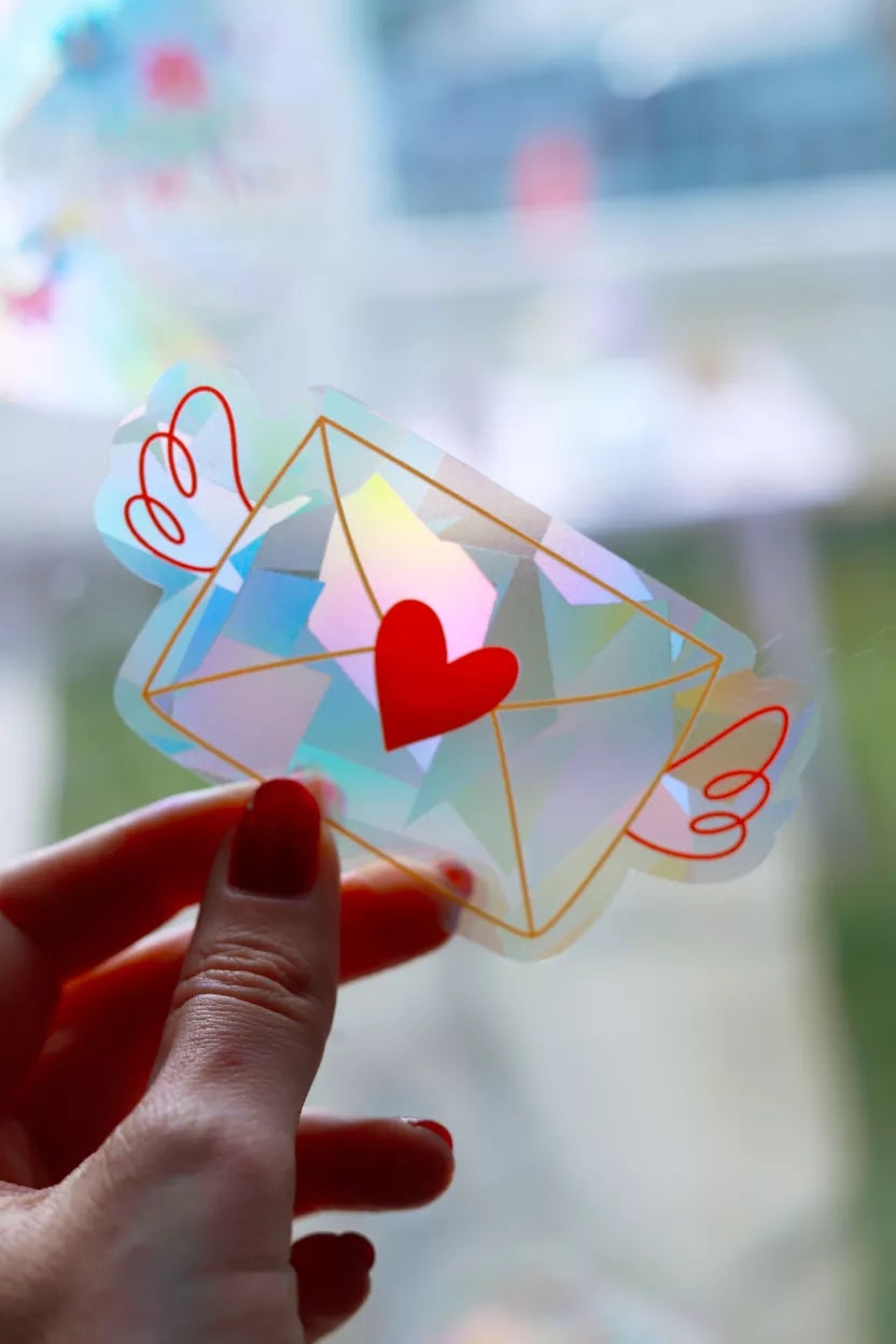 Sticker Suncatcher "Love letter" – Créateur d'arc-en-ciel