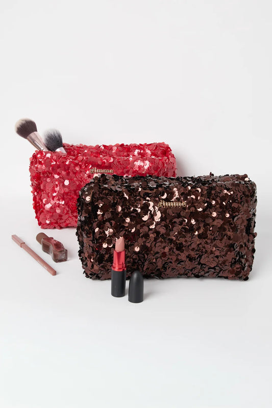 Trousse de maquillage à sequins