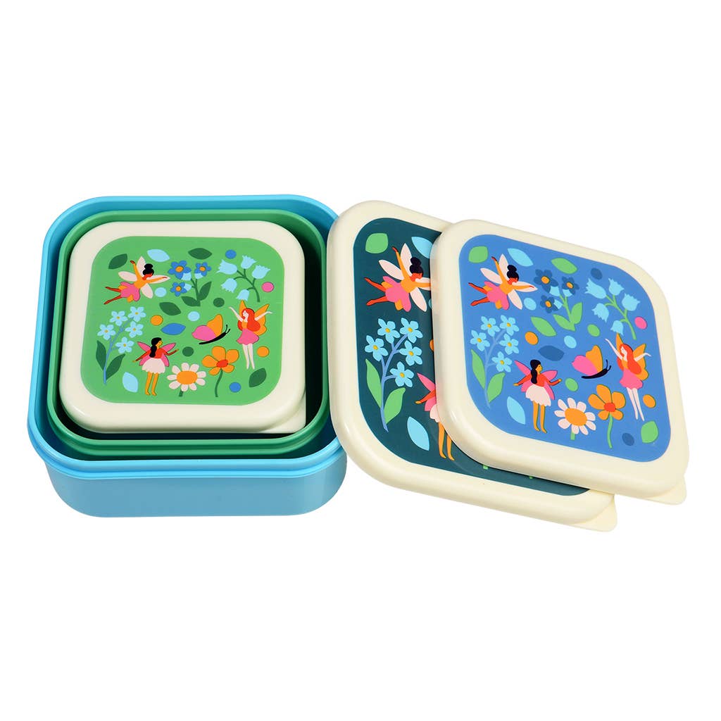 Boîtes à goûter (ensemble de 3) - Fées dans le jardin
