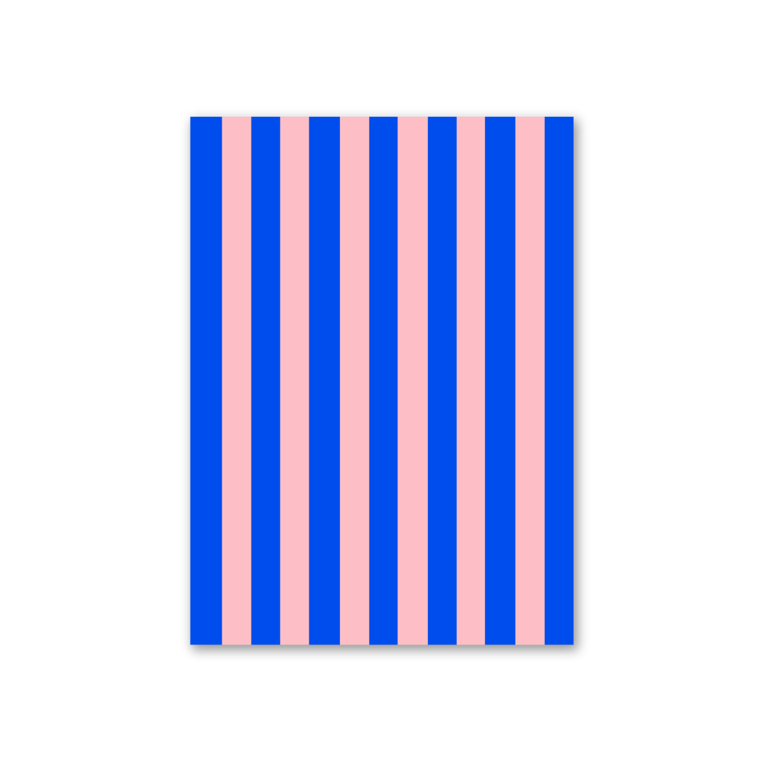 Torchon à rayures bleu-rose