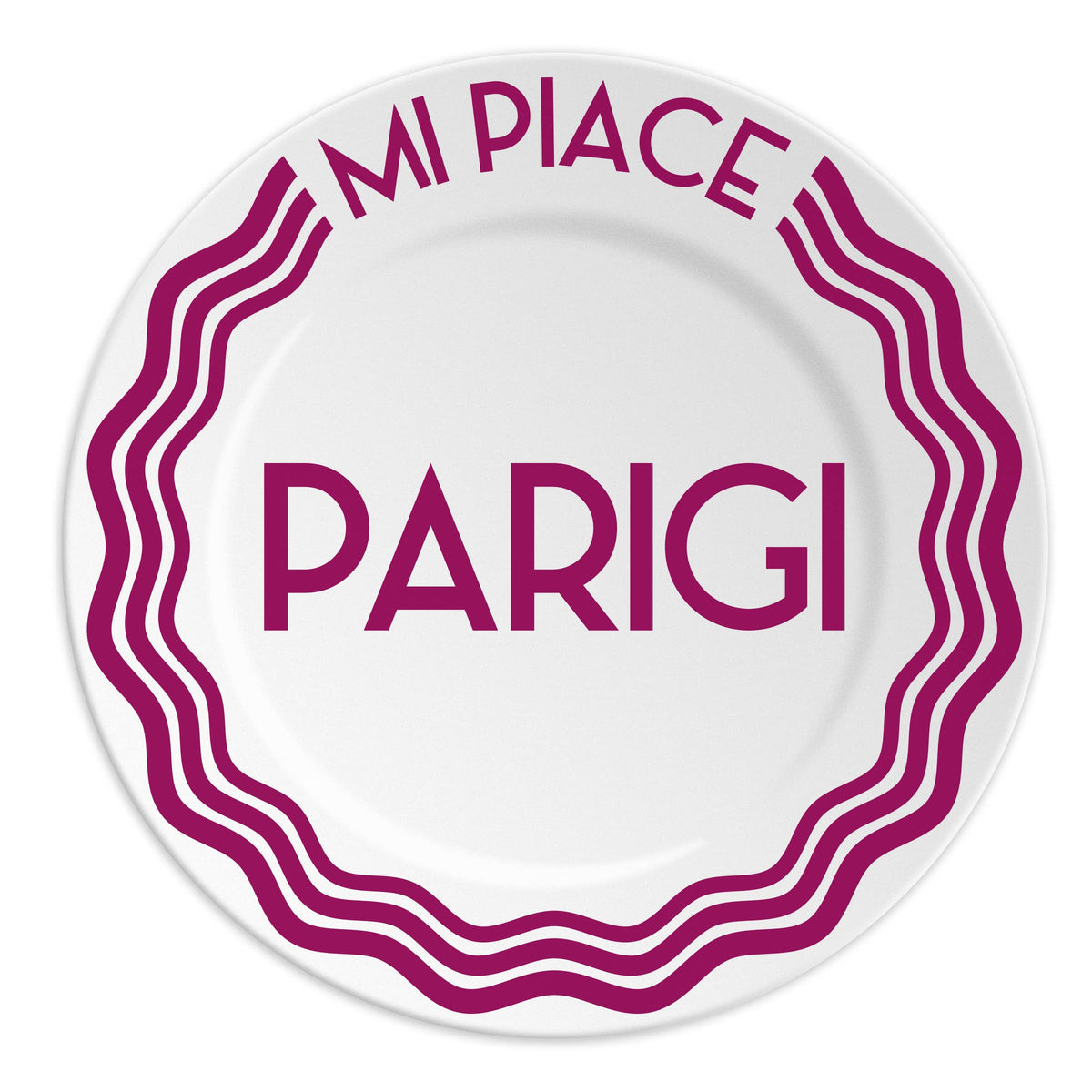 PARIS - Porcelain plate with inscription