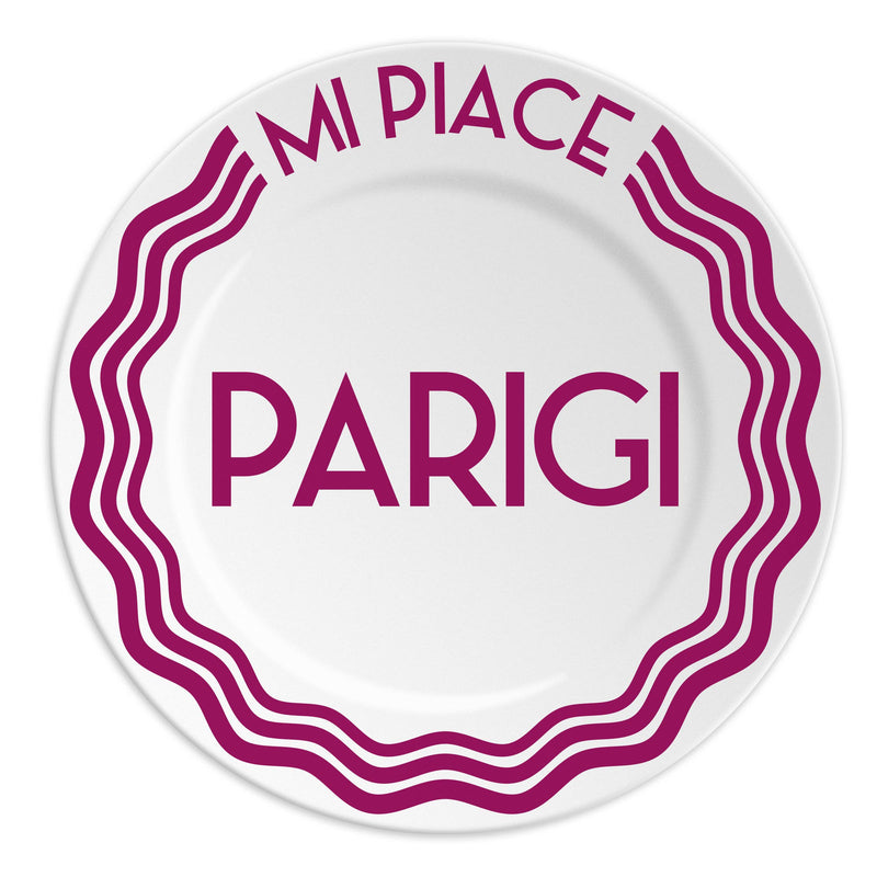 PARIS Assiette en porcelaine avec inscription
