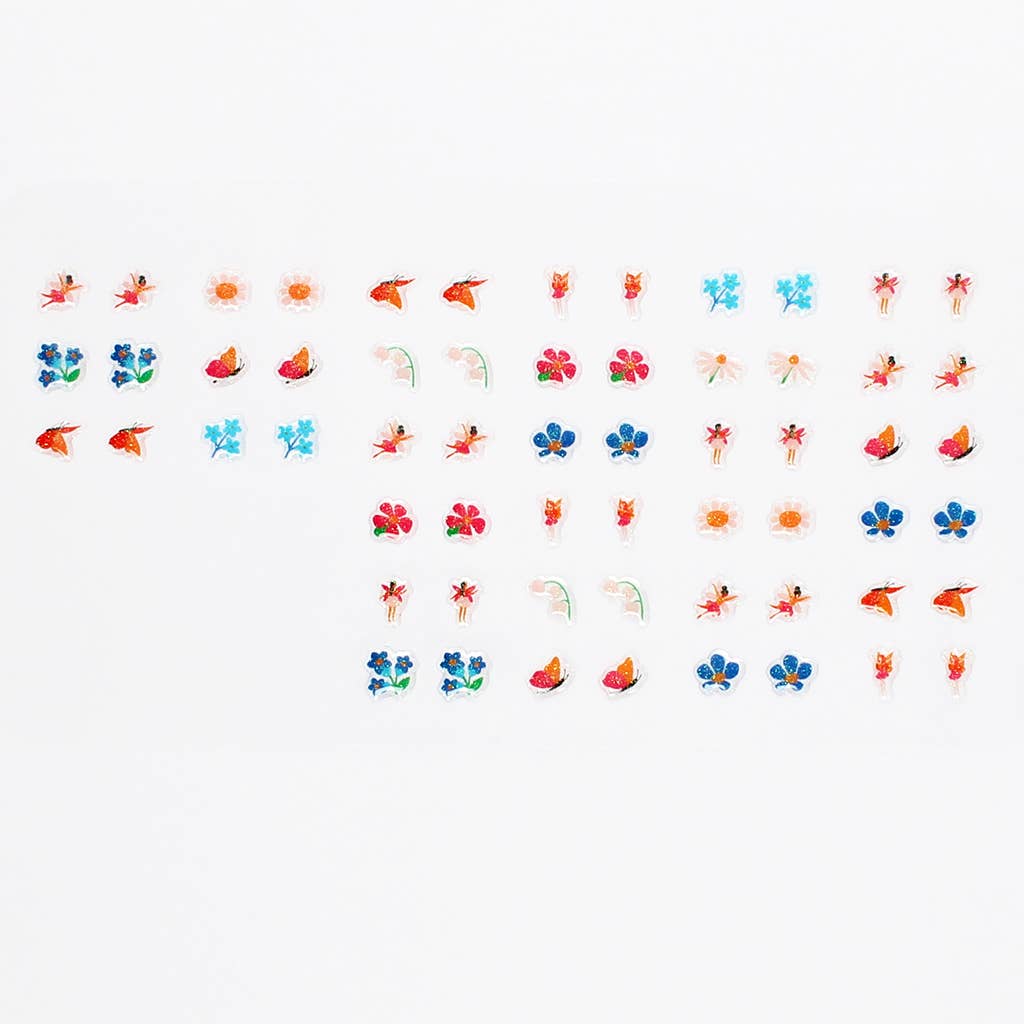 Boucles d'oreilles autocollantes (30 paires) - Fées dans le jardin