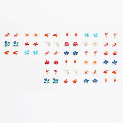 Boucles d'oreilles autocollantes (30 paires) - Fées dans le jardin
