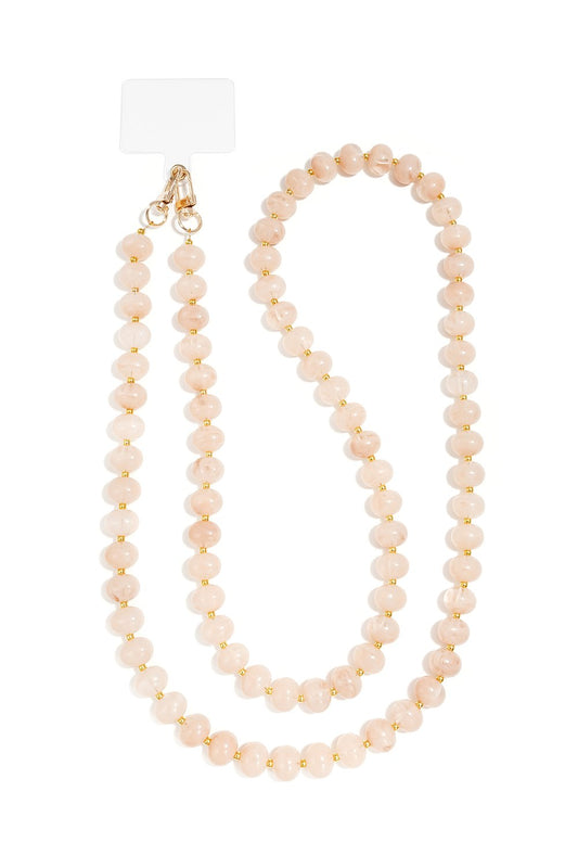 Cordon de téléphone en perles rondes