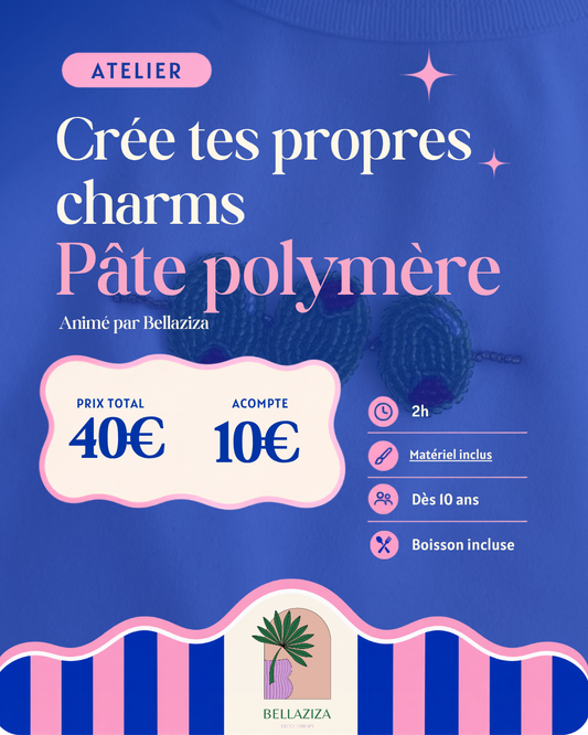 Atelier "Crée tes propres charms en pâte polymère" : 40€