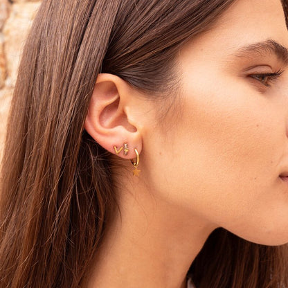 Boucles d’oreilles avec petite étoile