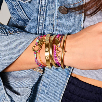 Bracelet cordon Sunrocks trèfle