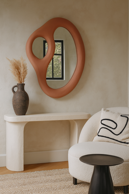 Miroir - Plâtre saumon  S