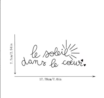 Stickers miroir - Le soleil dans le coeur