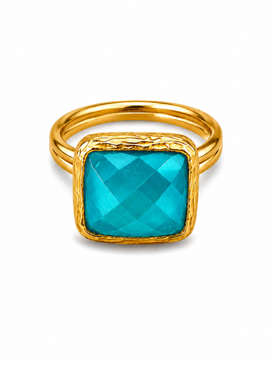 Bague cuivre et cristal