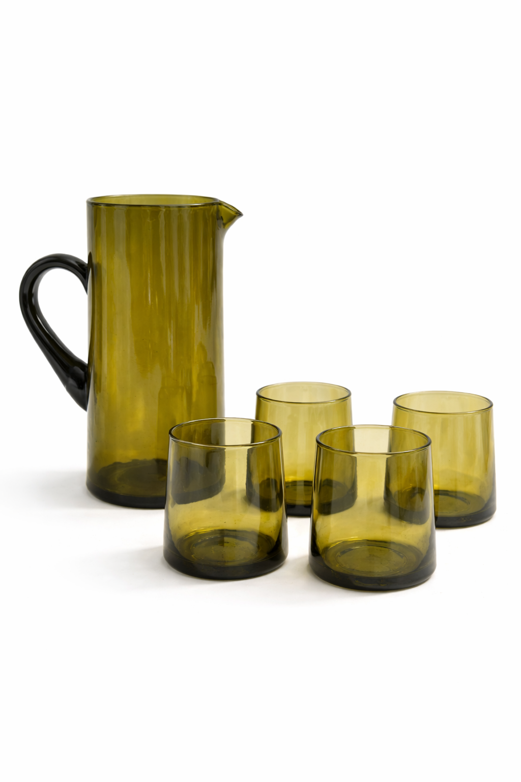 Set of 6 Beldi glasses - MUSTARD