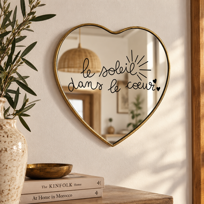 Stickers miroir - Le soleil dans le coeur
