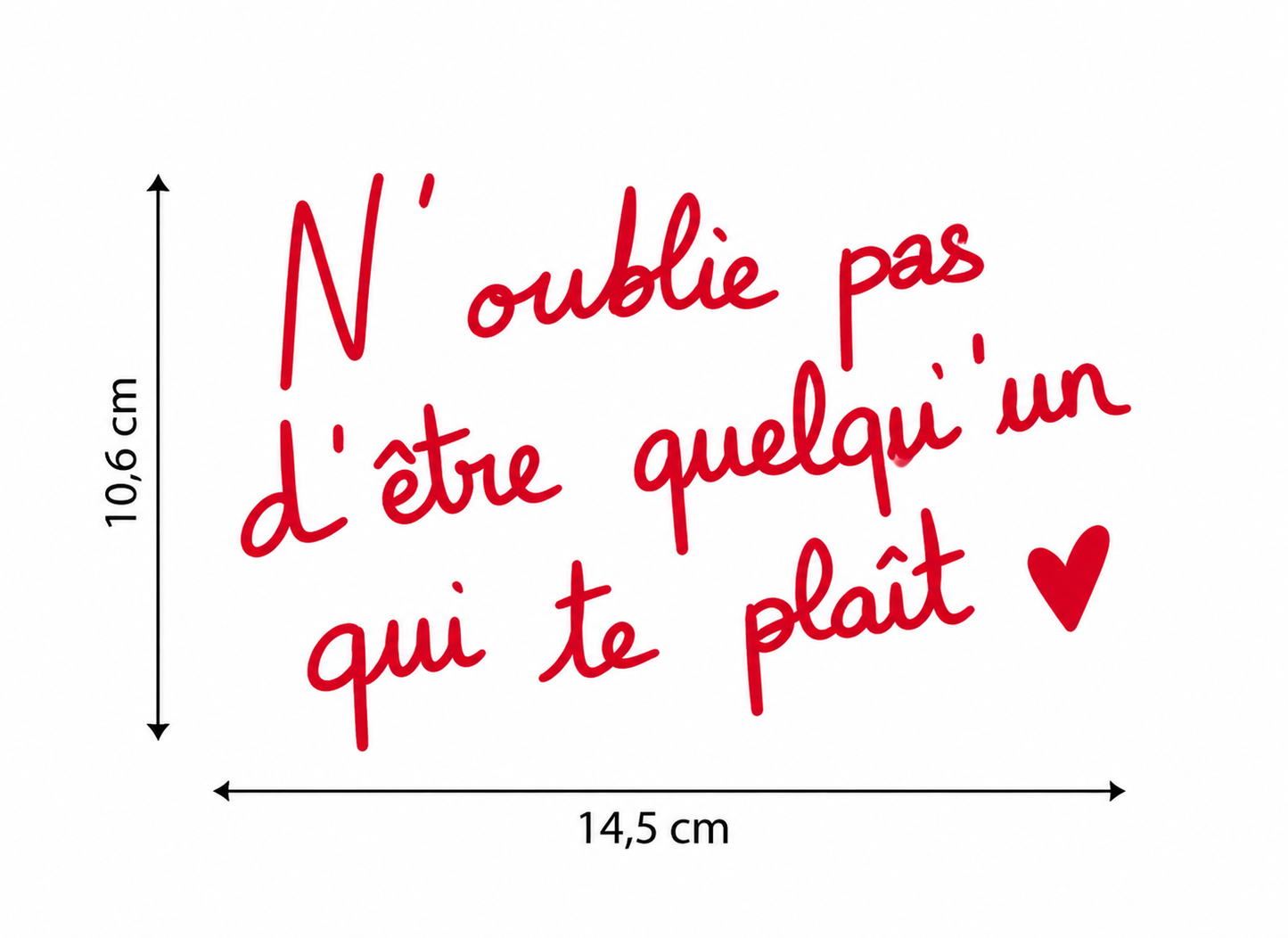 Stickers miroir - N'oublie pas